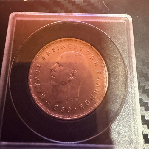 Coin King Pavlos 20 Drachmas 1959 like new