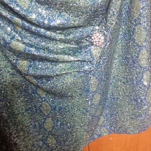 Emerald skirt with sequins like new, size XL-XXL, brand XXLoVe