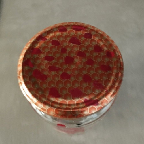 Glass jar with airtight lid hand-painted like new
