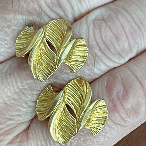 Vintage Clip Earrings New Gold Color