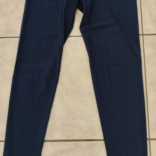 Women's thin leggings used, electric blue, size S