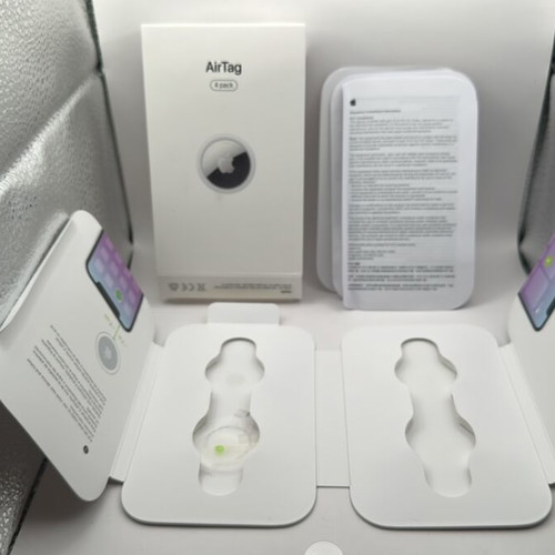Apple AirTag box Apple Find My Tracker white 4 pack used