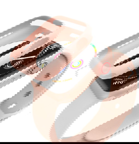 Soft Silicone Case Apple Watch 42mm & Λουράκι Ροζ