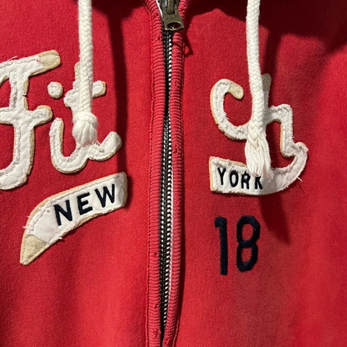 Abercrombie men's cardigan used, red, size XL