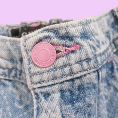 Guess girls' jeans like new with logo and street style design, age 12