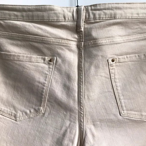 Massimo Dutti women's stretch fitted pants like new, beige, XXL 44 16
