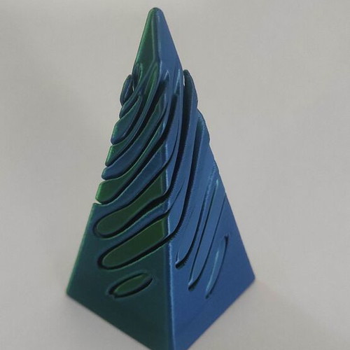 3d Impossible Vortex Pyramid Passthrough Fidget Toy antistress game purple-blue new