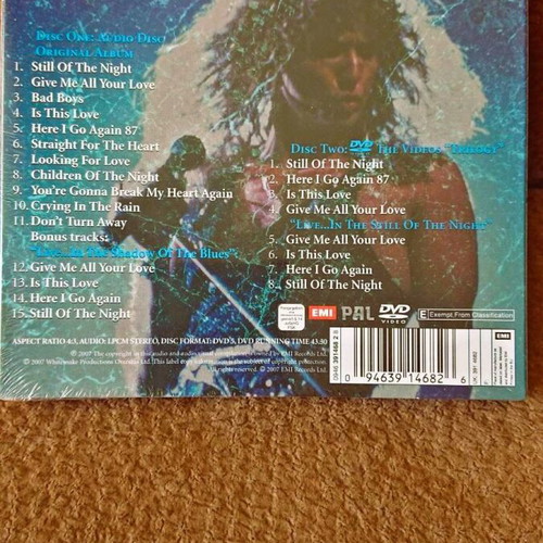 Whitesnake 20th Anniversary 1987-2007 CD+DVD new sealed special edition