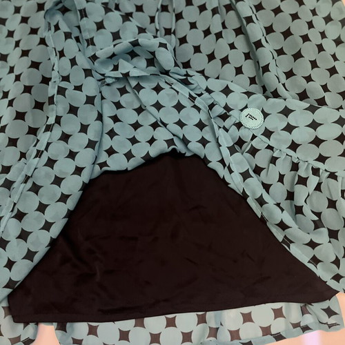 Fornarina dress green with black polka dots, size Small, like new