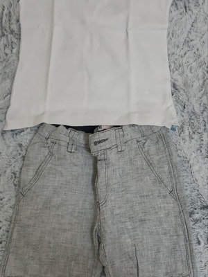 Παιδικό σετ αγόρι 4-6 ετών, lupilu μπλούζα 100% cotton, H&M παντελόνι λινό-βαμβάκι