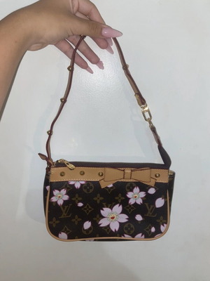 Louis Vuitton x Takashi Murakami Monogram Cherry Blossom Pochette Accessoires like new shoulder bag