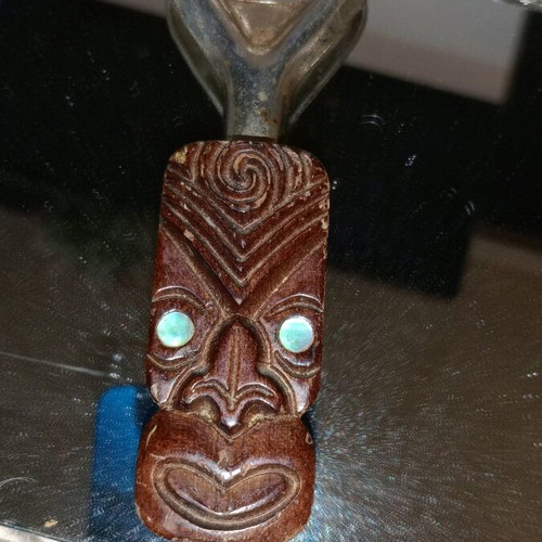 Vintage bottle opener like new, handmade carved Rotorua Maori Tekoteko