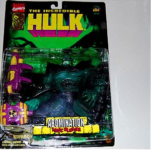 ABOMINATION FIGURE INCREDIBLE HULK 1996 RETRO open in their cards and in new-like condition