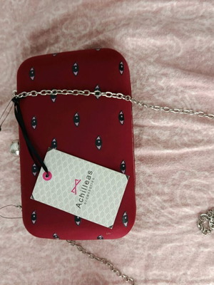 Achilleas Accessories red crossbody evening bag new