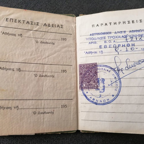 Car registration document used