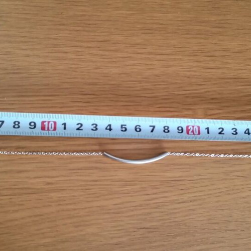 Necklace with stainless steel bar and silver chain new