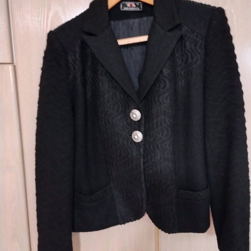Fabric jacket used, black, size 52