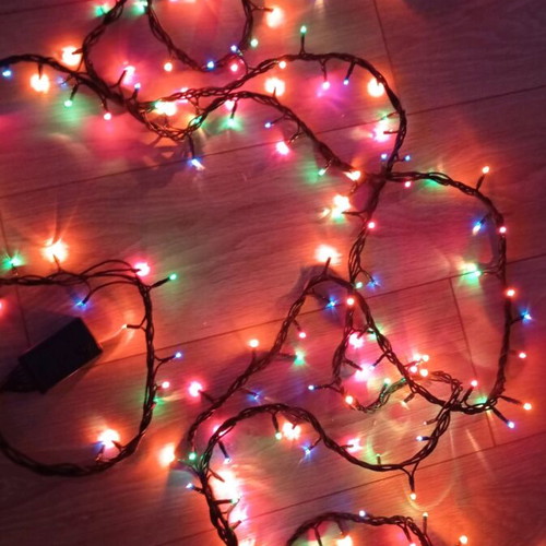 Christmas lights multicolored like new