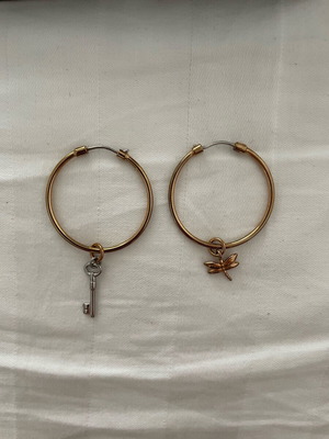 Emporio Armani gold plated hoop earrings like new