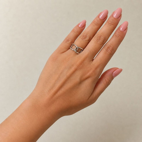 Handmade open ring from 925 silver new
