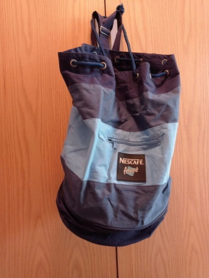 Τσάντα σακκός μεγάλη ριγέ Nescafe μεταχειρισμένη