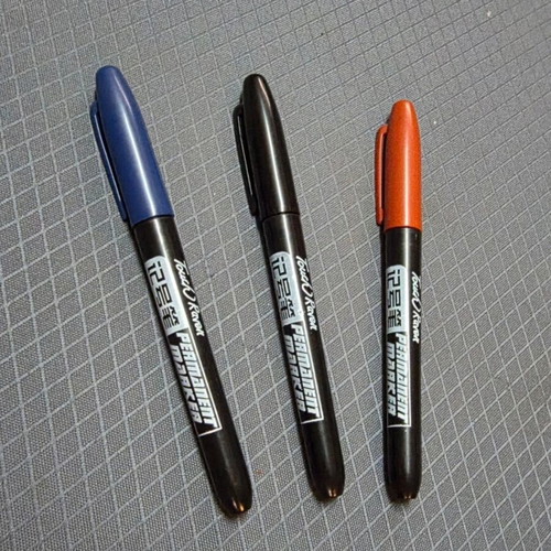 Markers new, set of 3, black, red, blue