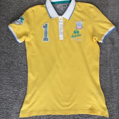 La Martina polo shirt like new, yellow, size M