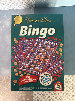 Bingo Schmidt Classic Line board game with wooden chips new