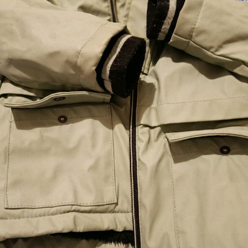 Parka jacket kids mint 18 months new with hood waterproof and fur lining