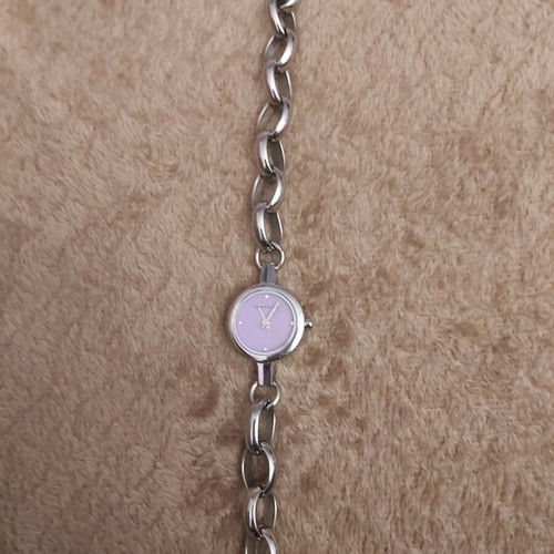 NAF NAF women's watch like new with lilac steel bracelet and zircon