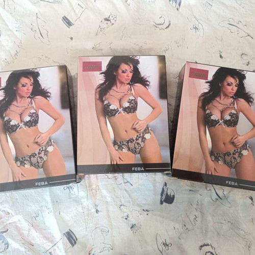 Дамско бельо Livia Corsetti S комплект 3 броя ново, кафяво и бежово