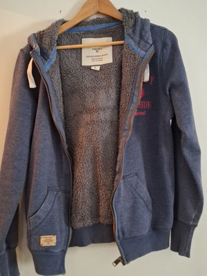 Zakcret zip-up hoodie jacket used, size large, blue