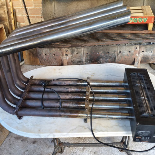 Electronic Fireplace Air Heater used with protective screen