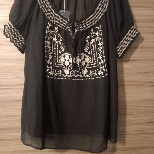 Marks & Spencer black blouse new, transparent with inner top