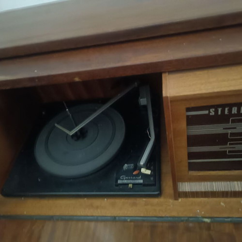 Turntable with radio antique furniture used, 1950-1960