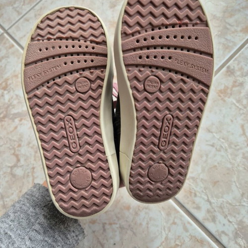 Geox ankle boots like new, gray pink, size 25