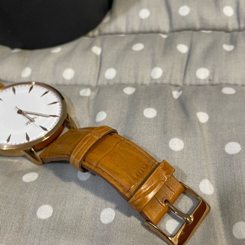 Oxette wristwatch used, brown and gold