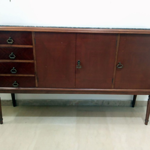 Antique sideboard buffet like new with gray marble top