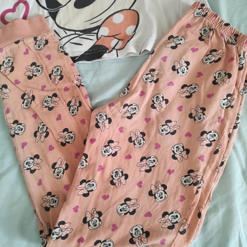 Disney Minnie girls' pajamas size 9-10, white and pink