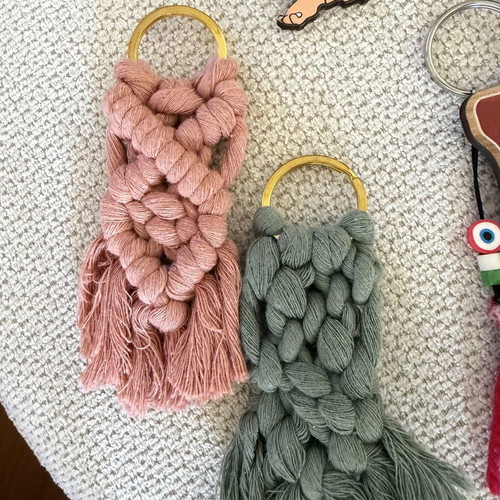 Handmade keychain sets for couples used, pack of 3
