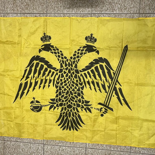 Flag of the Church of Greece used with double-headed eagle