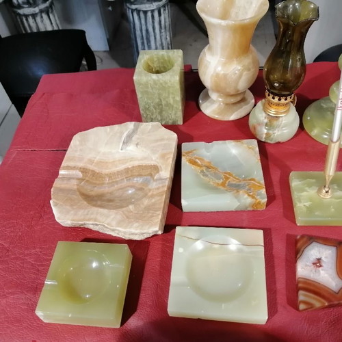 Onyx and alabaster genuine decorative items from Crete new