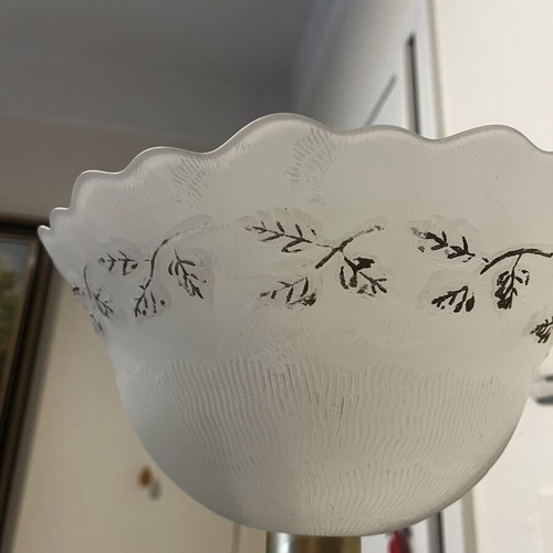 Glass lampshade for floor or ceiling light