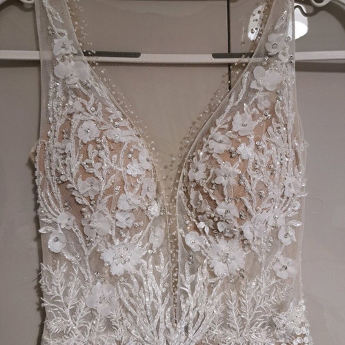 Vera Paul wedding dress like new, white, handmade from Kolonaki
