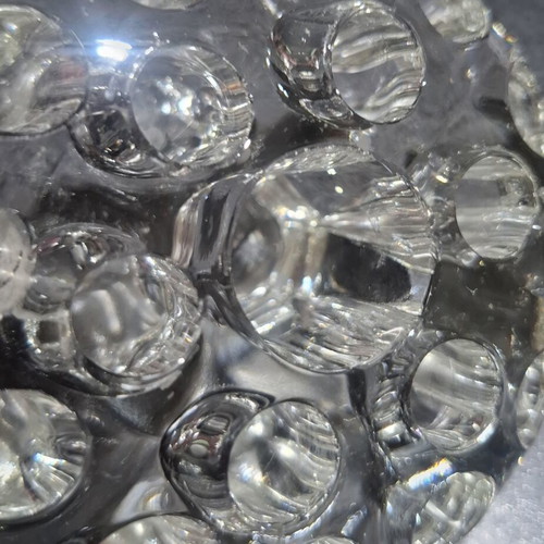 Crystal Flower Frog with 19 Holes like new, vintage pressed glass