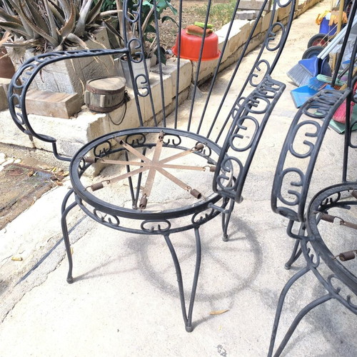 Fer Forje chairs set of 4 used