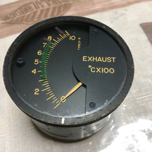 Aircraft Exhaust Gas Temperature Gauge used