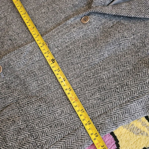 Cerruti wool blazer used, gray, herringbone pattern, size M