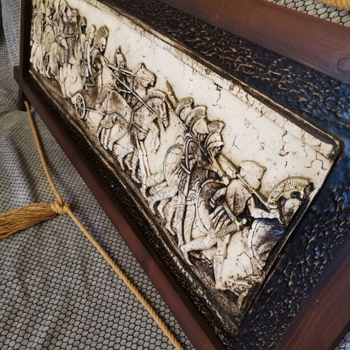 Wall painting used embossed, size 40x100 cm
