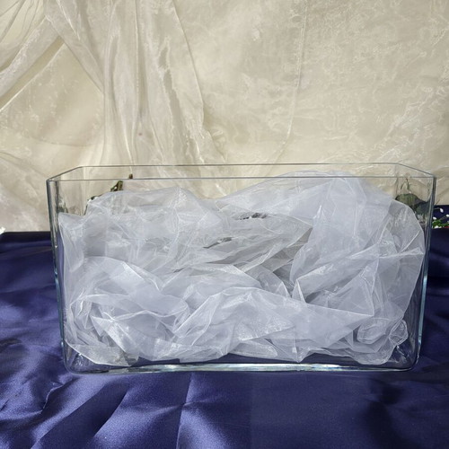 Minimal Rectangular Glass Vase set of 4 like new